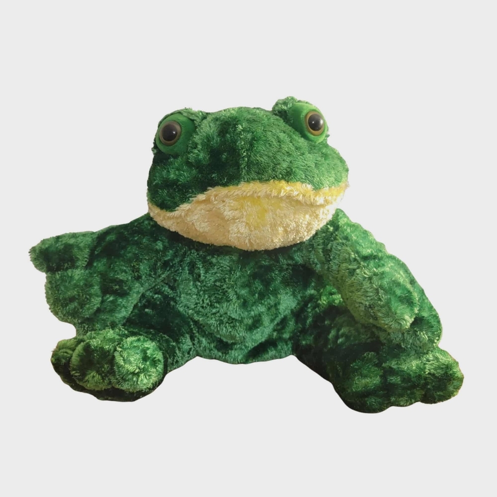 Rare JUMBO Dan Dee Plush Frog Sitting 19" Long